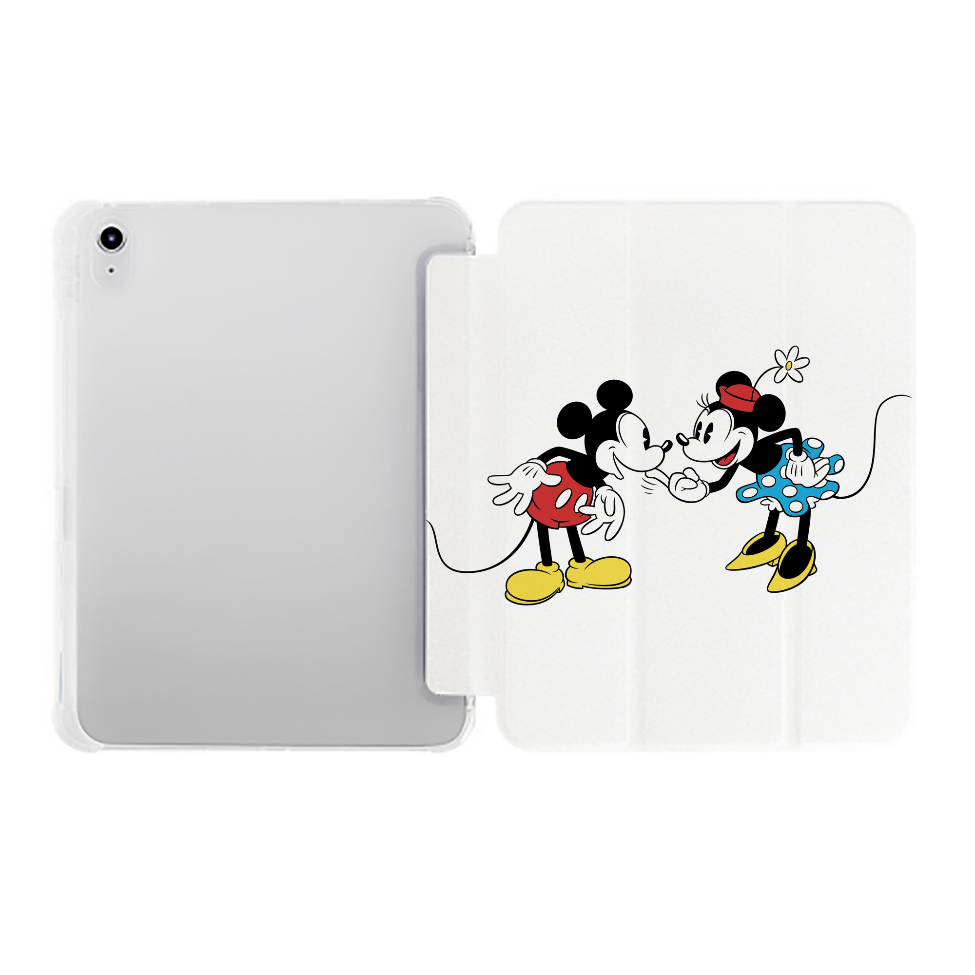 （画像用） ミッキーマウス Mickey Mouse IPad ケース ペン収納付き 三つ折りスタンド PUレザー×シリコン 対応機種9.5/10.5/10.9インチ